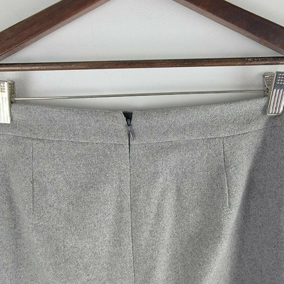 Like New! J Crew Sz 6 The Pencil Skirt Fully Lined Grey Wool Vented Skirt - Picture 3 of 6